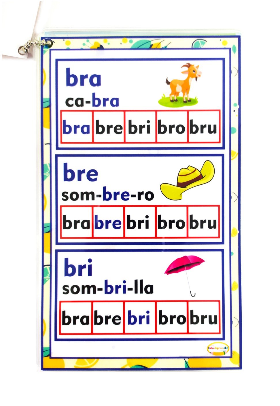 Tarjetas Sílabas compuestas Mágicas Borrables