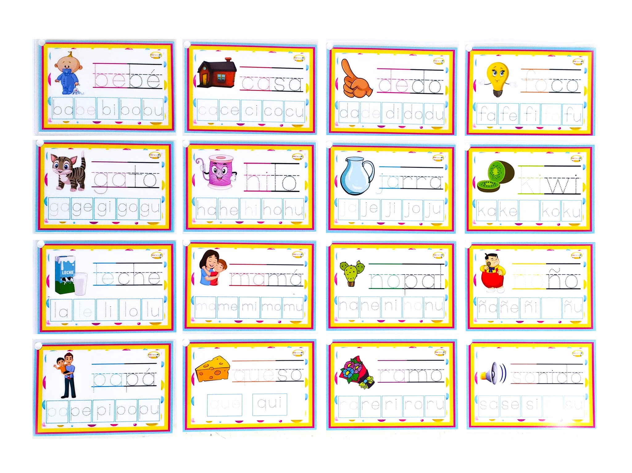 Tarjetas Silabario Simple Mágico Borrable
