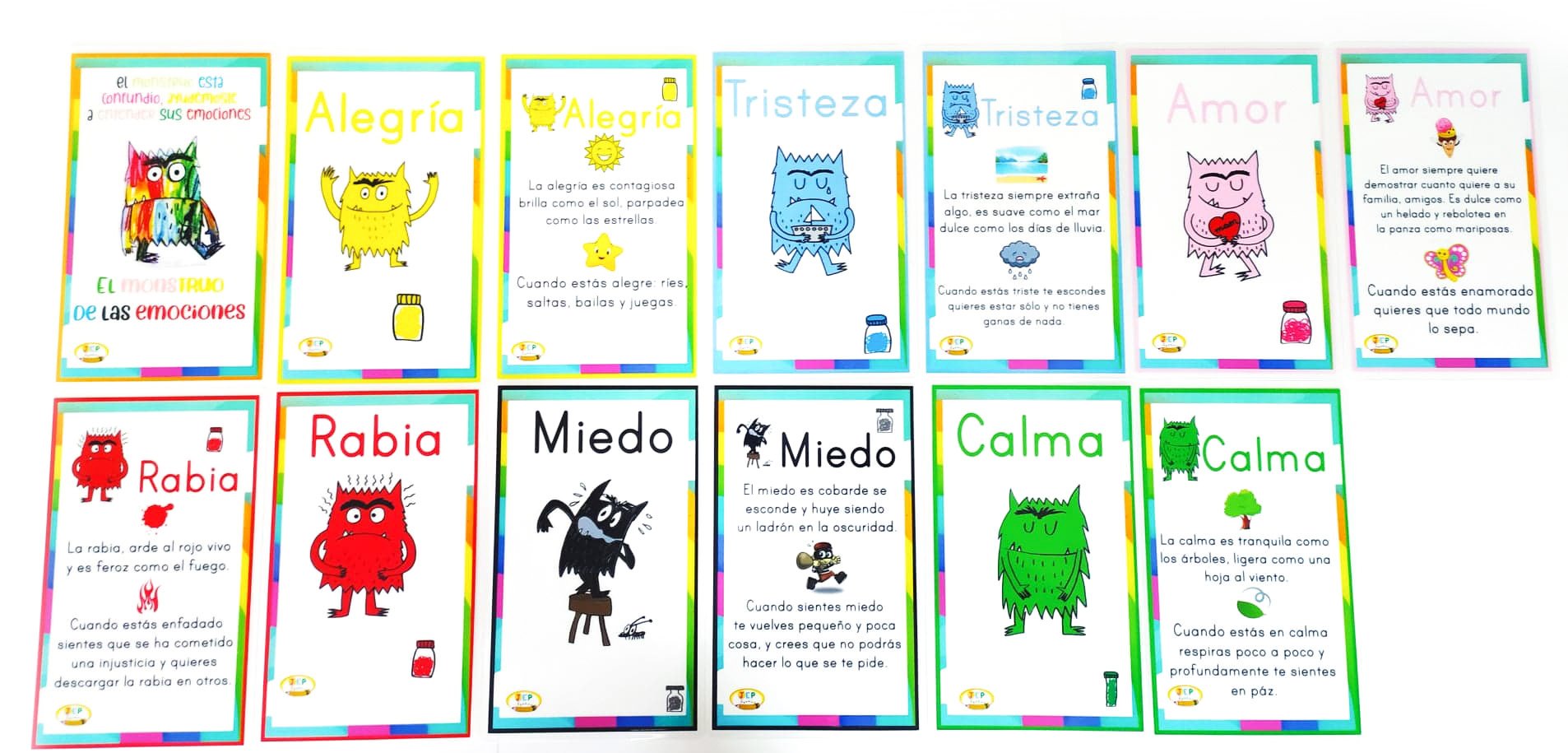 Tarjetas el Monstruo de las Emociones