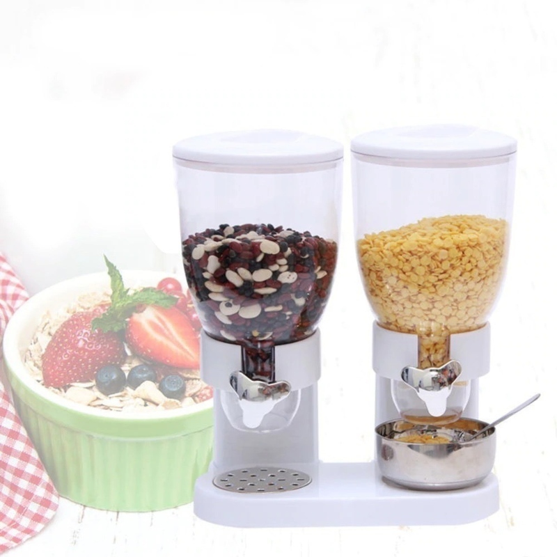 Dispensador De Cereales Doble Elegante Cocina Barra Buffet