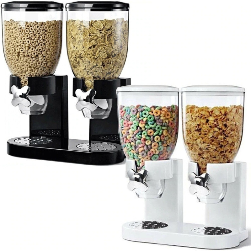 Dispensador De Cereales Doble Elegante Cocina Barra Buffet