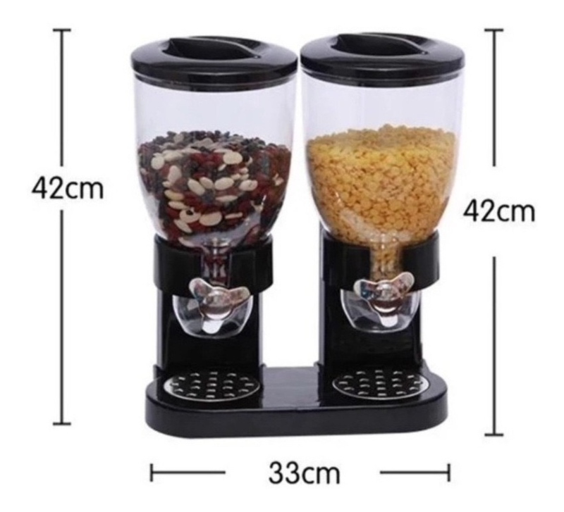 Dispensador De Cereales Doble Elegante Cocina Barra Buffet