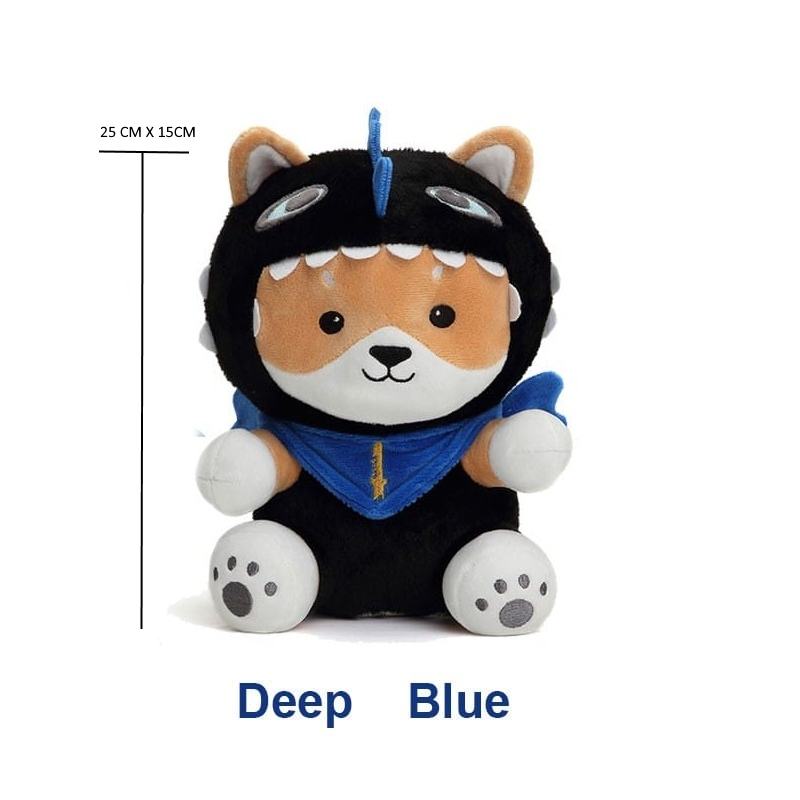 Peluche de Perro Free Fire Con traje de dinosaurio