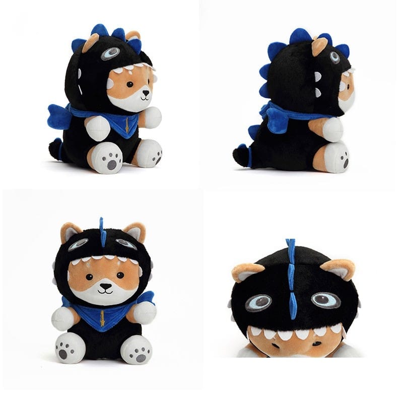 Peluche de Perro Free Fire Con traje de dinosaurio
