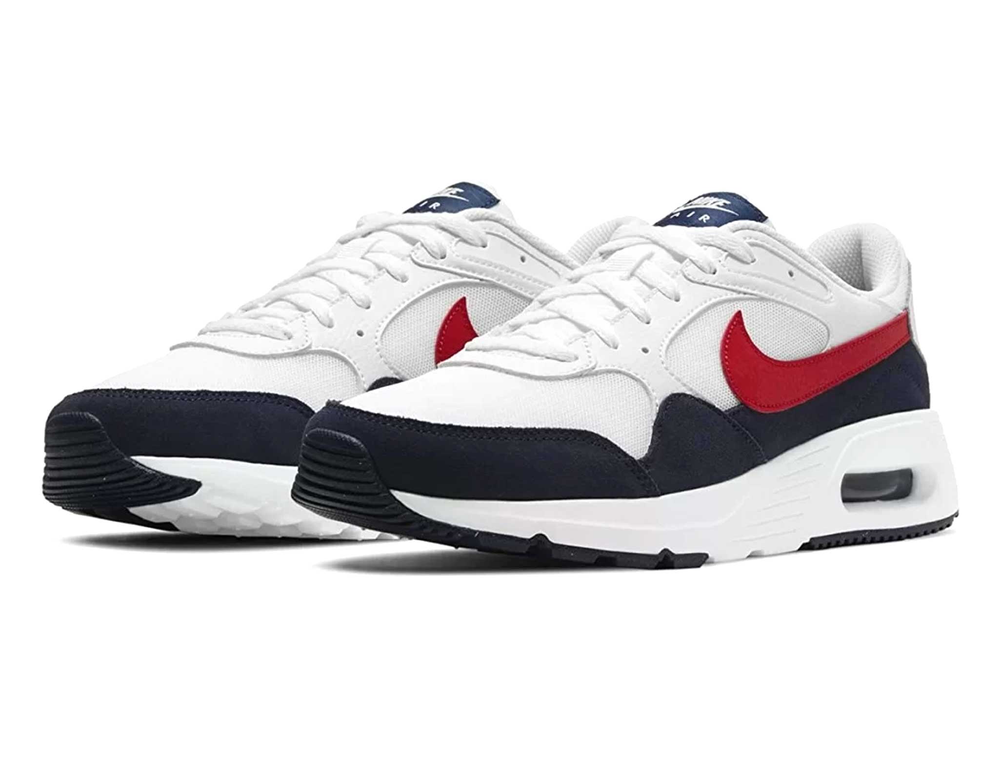 Tenis Nike Air Max SC Blanco Rojo Negro Hombre CW4555-103