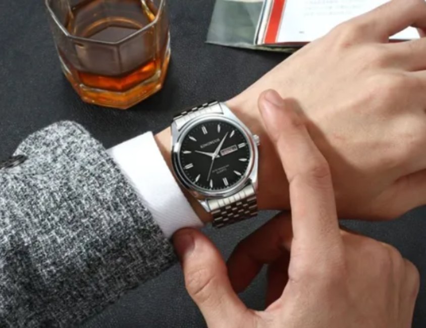 Reloj Para Hombre Elegante Estilo Ejecutivo 3atm Calendario