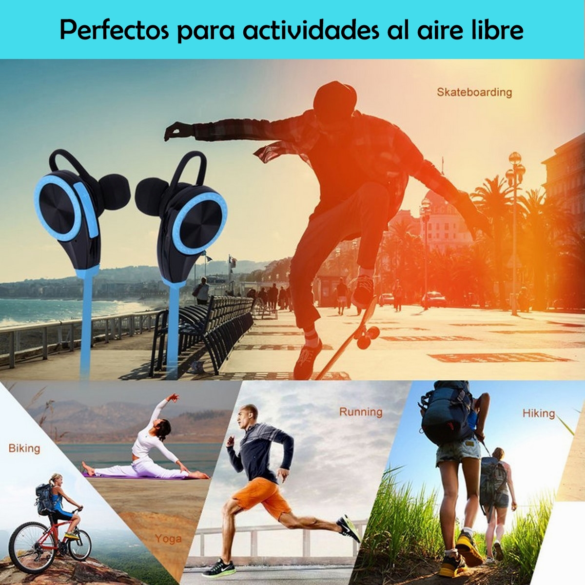 Audífonos, Deportivos Diseño Juvenil, Manos Libres, RQ8 Naranja