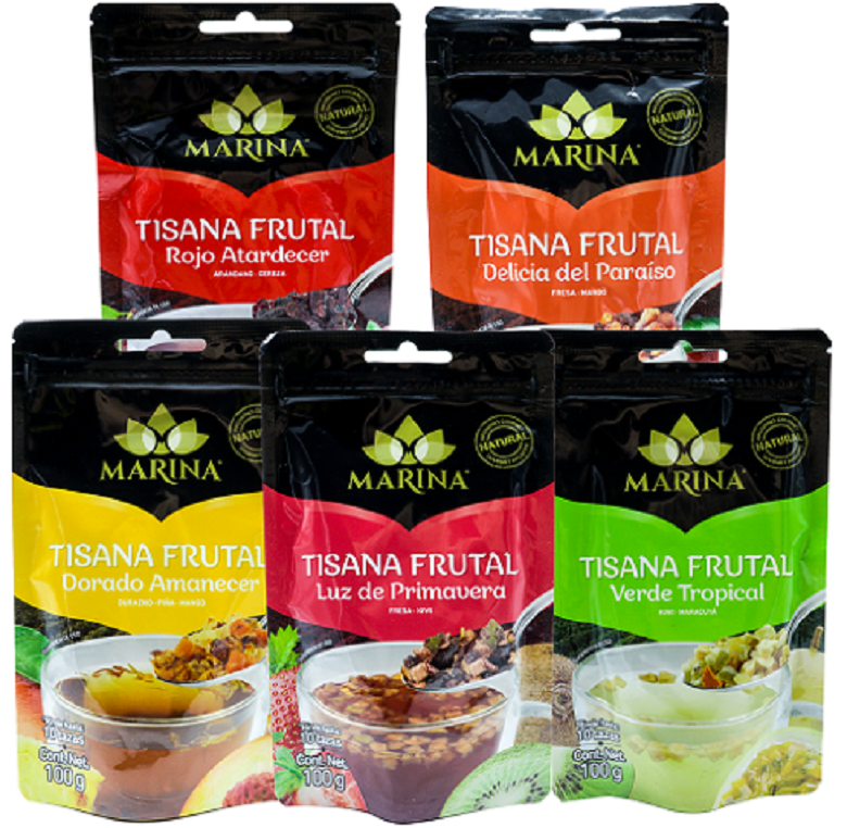 TISANA FRUTAL MARINA 100G COMBO 5 SABORES SURTIDOS