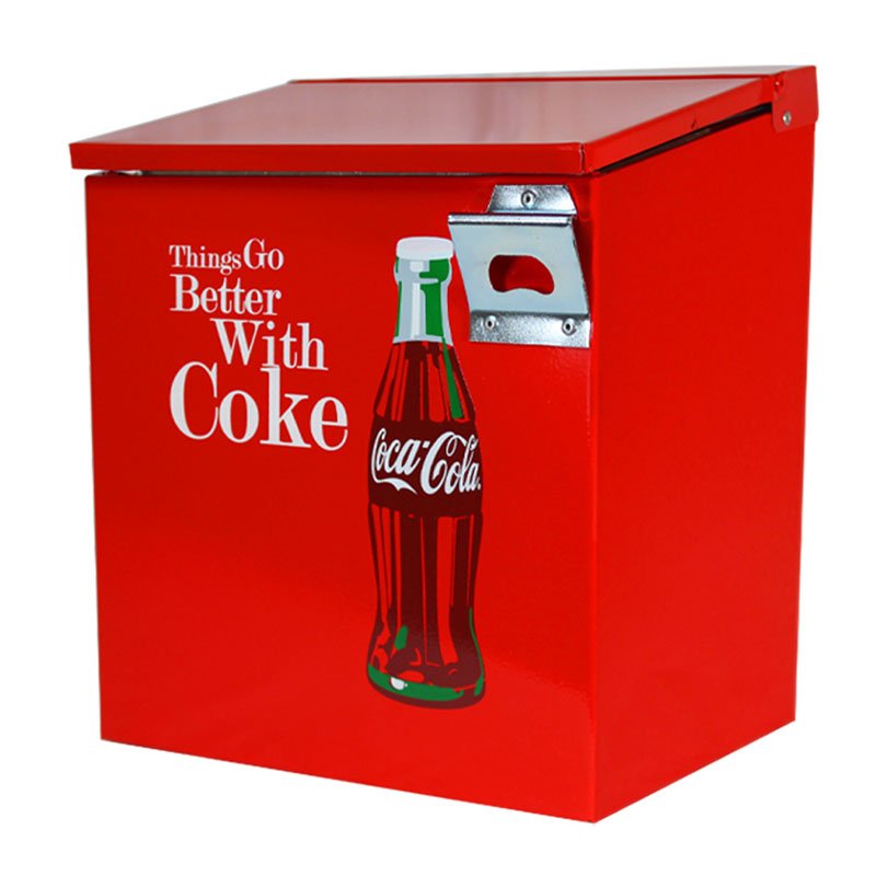 Hielera Metálica Coca Cola Roja para 12 latas HCCOKE1201R 