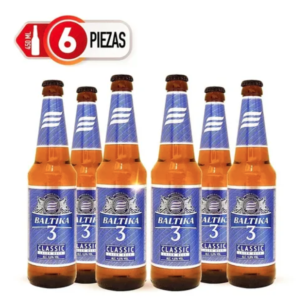 Six Pack Cerveza Baltika #3 470ml C/u