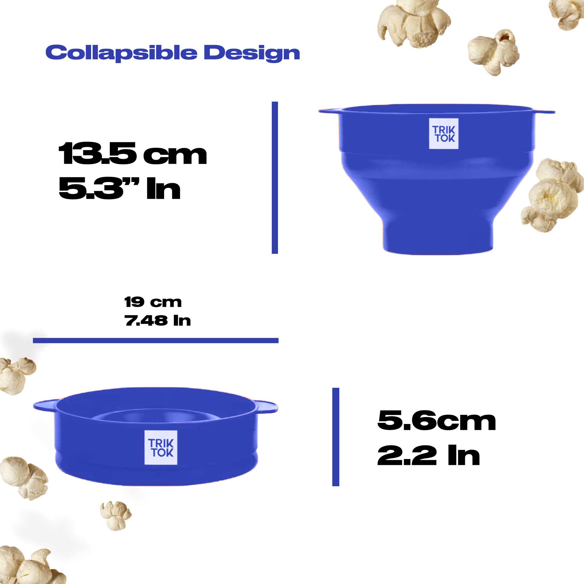 Molde para hacer palomitas de maíz de silicona para microondas - TRIK TOK -