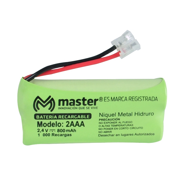 Batería Recargable de para Teléfono Inalámbrico con 800 mAh / Master / 2AAA