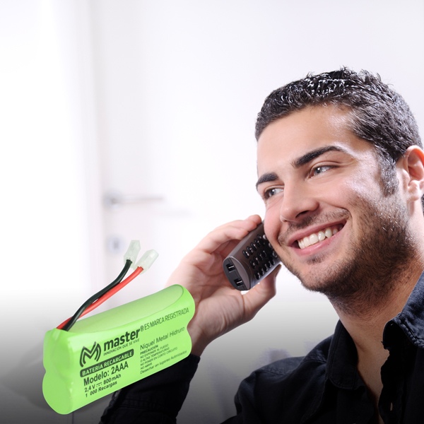 Batería Recargable de para Teléfono Inalámbrico con 800 mAh / Master / 2AAA