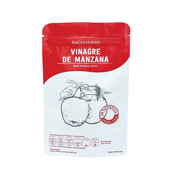 Cápsulas Vinagre de Manzana | 90 cápsulas - 500 mg | Raíces Verdes