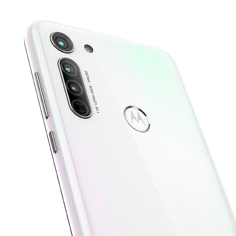 Celular Motorola Moto G8 4GB -64GB  - Blanco + Audifono + Power bank