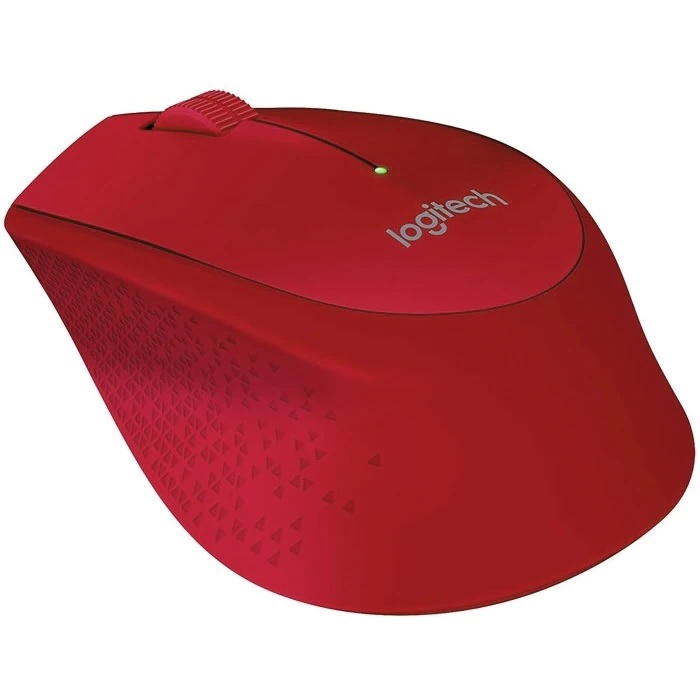 Mouse Rojo 3 botones USB Óptico 1000DPI Inalambrico Windows Mac 910-004286 Linux PC Lap Vertical Nano Receptor