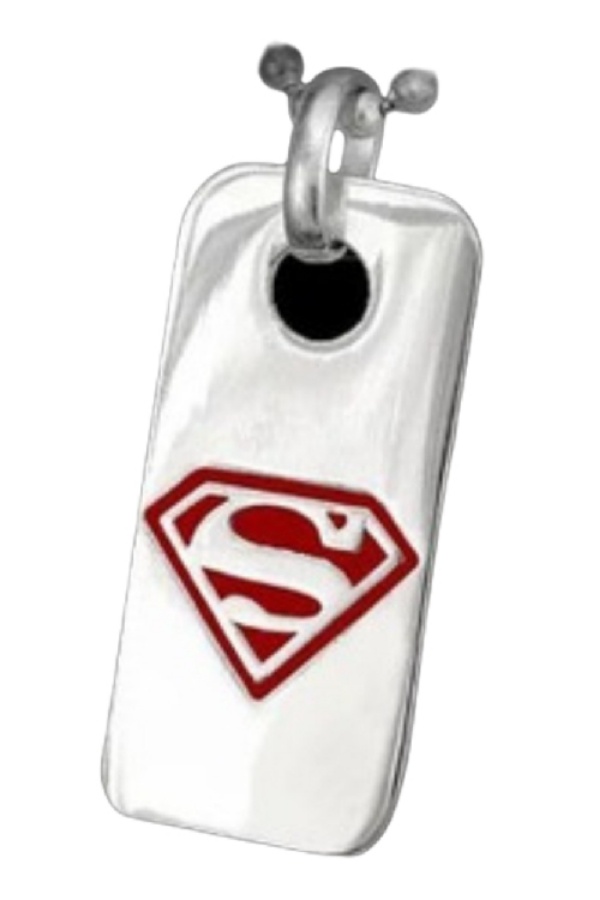 Collar con dije tag logo Superman original DC comics de colección