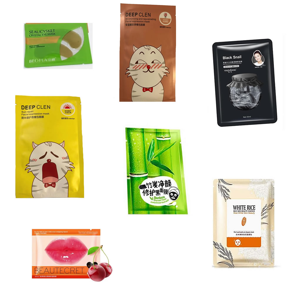 Mascarillas Coreanas Japonesas y Chinas Mixtas 20 Piezas Tratamiento Facial