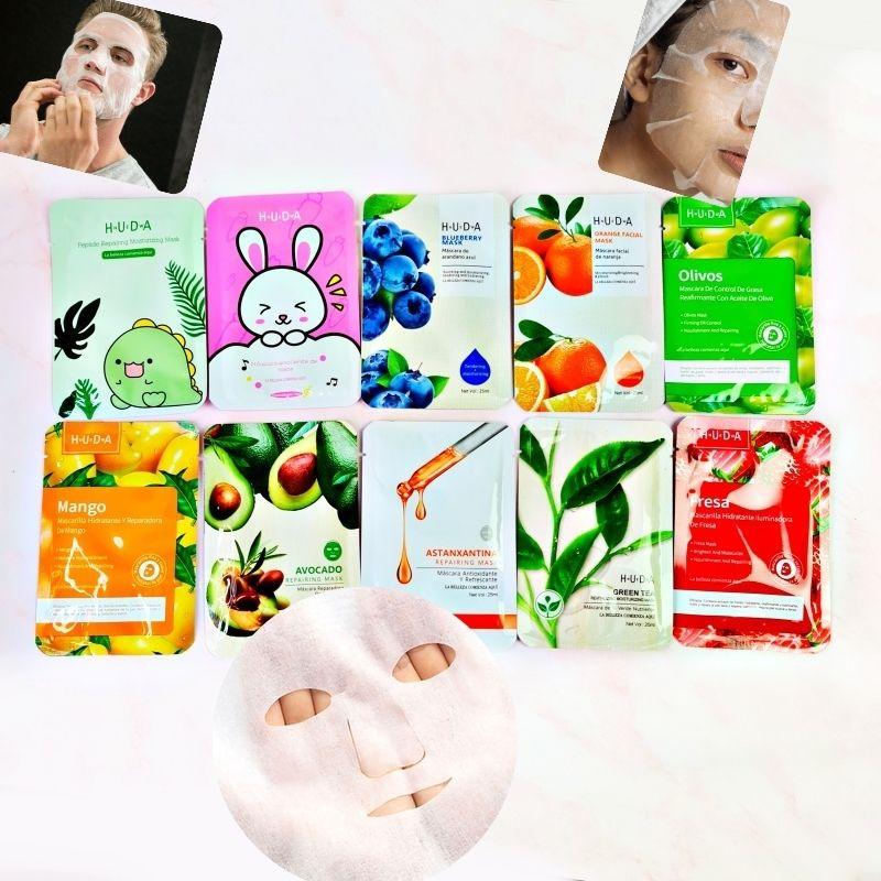 Mascarillas Coreanas Japonesas y Chinas Mixtas 20 Piezas Tratamiento Facial