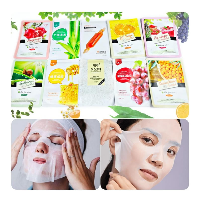 Mascarillas Coreanas Japonesas y Chinas Mixtas 20 Piezas Tratamiento Facial