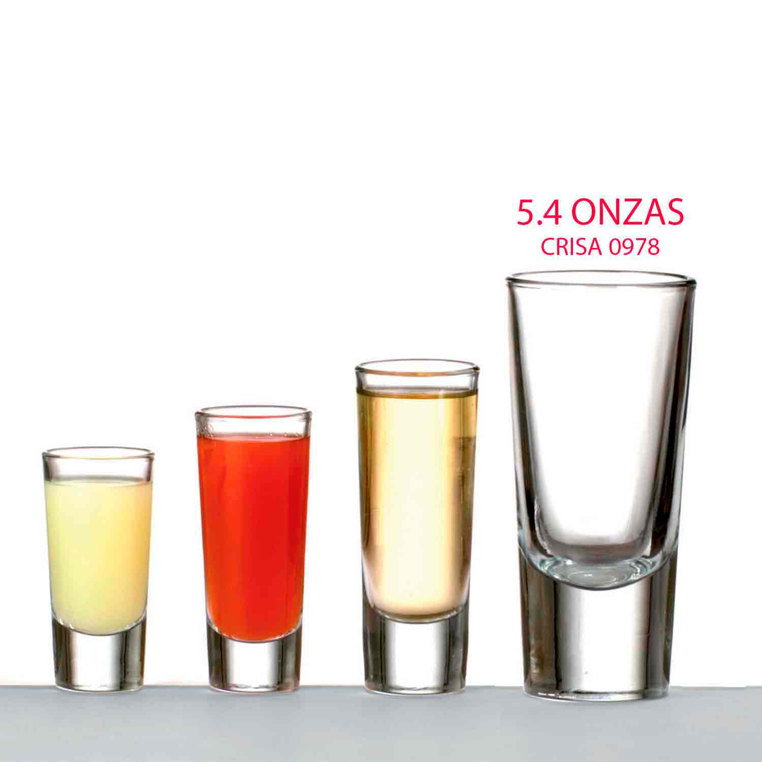 Vaso Tequilero Troyano Vidrio 160ml Crisa 0978 - 6 Piezas