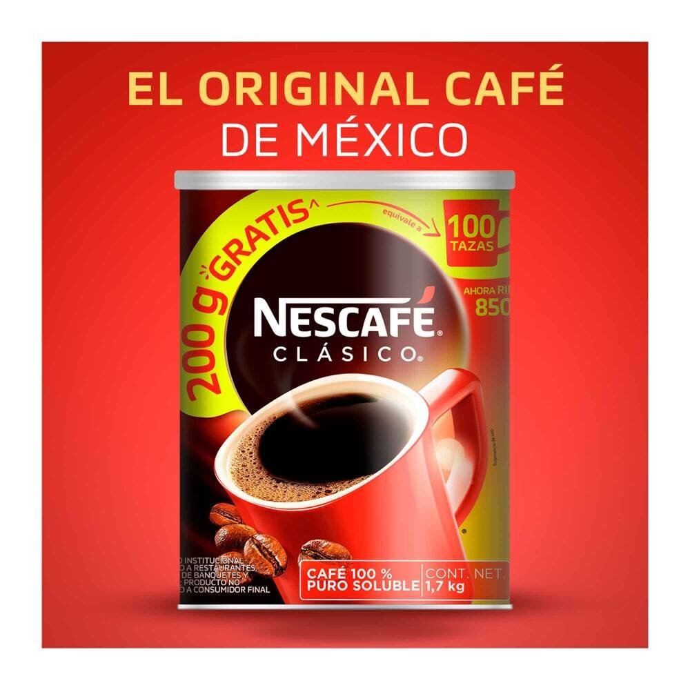Café Soluble Nescafé Clásico 1.7 kg