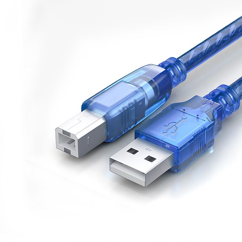 CABLE PARA IMPRESORA , ESCANER, MINI PRINTER, ETC USB-A A USB-B, 3 METROS, REFORZADO, AZUL