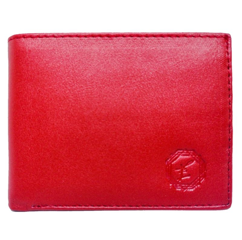 Cartera Color Rojo Maranello En Piel. 100% Piel