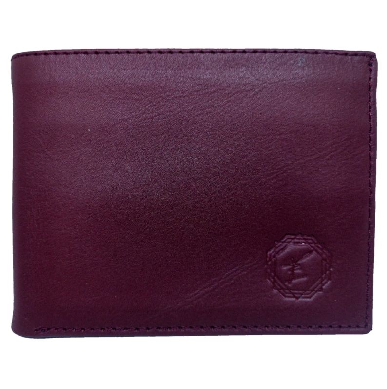 Cartera Color Vino Lisa En Piel. 100% De Piel Bn