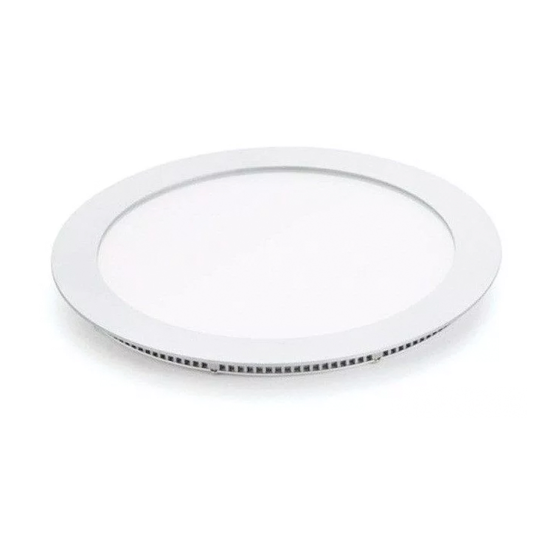 2 Panel Led Slim Redondo 12w Empotrable Luz Calida 