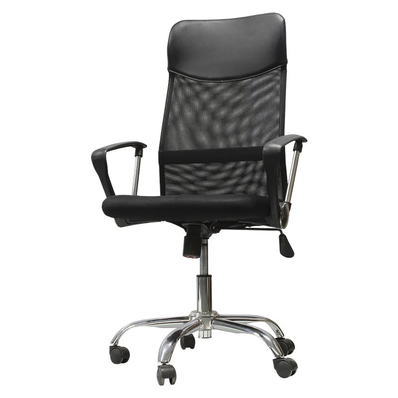 Silla Ejecutiva con Respaldo Alto De Malla Anti Transpiraste Base Metálica