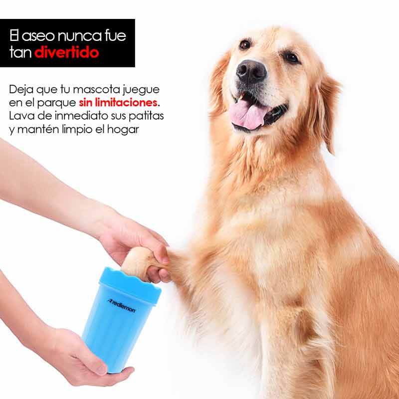 Limpiador Patas de Perro Portátil Silicón Grande Redlemon