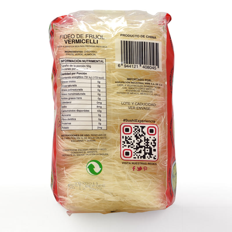 Vermicelli, Fideo de Frijol 300 grs SATORU