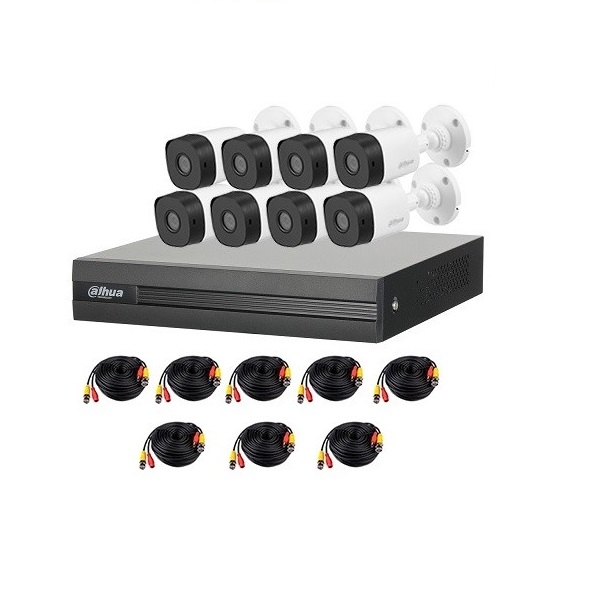 KIT DAHUA DVR 8 Canales y 8 Cámaras
