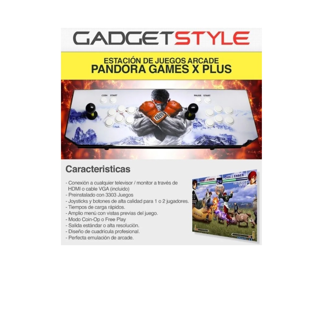 Arcade Pandora X Plus 3303 Juegos Consola Tablero Maquinita