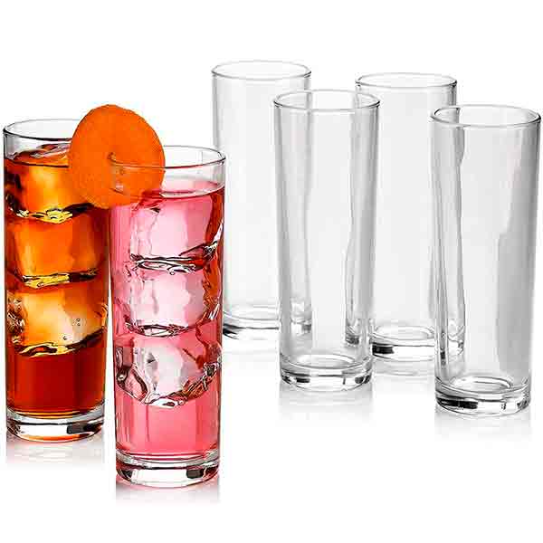 Vaso Highball de vidrio 12 Oz  Crisa 6621 - 12 piezas