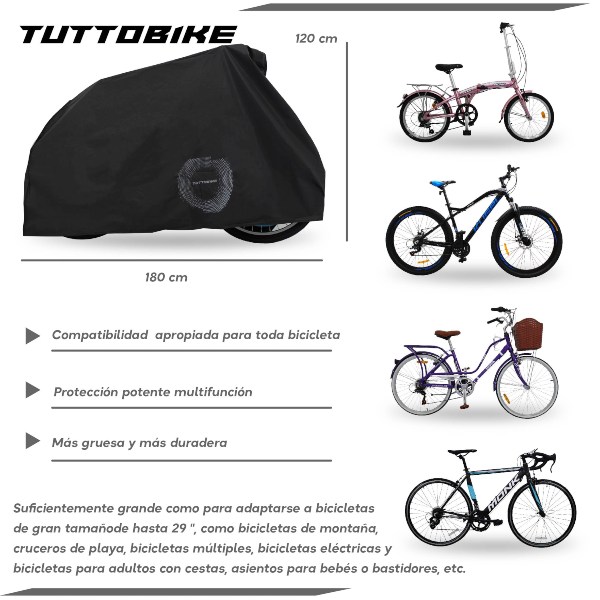 Cubierta Impermeable para Bicicleta Resistente al Agua Alta Densidad y Protector Solar