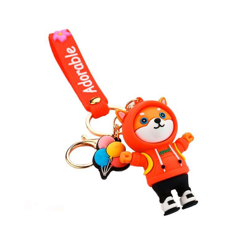 LLAVERO DE MODA COLGANTE KAWAII TIBURON, DRAGON , RANA , HAMSTER Y SHIBA