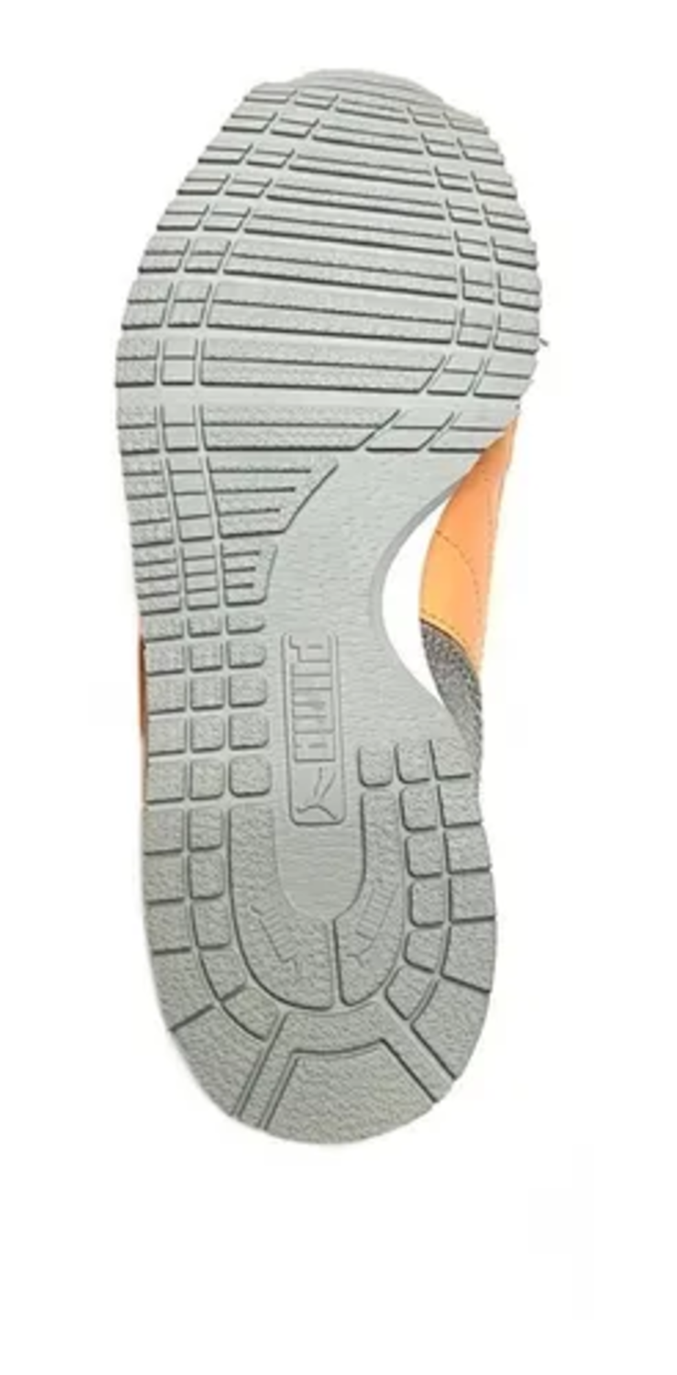 Tenis Puma Cabana Racer plateado para niña