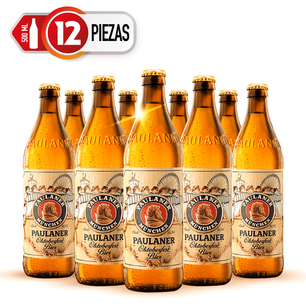12 Pack Cerveza Paulaner Oktoberfest 500ml C/u