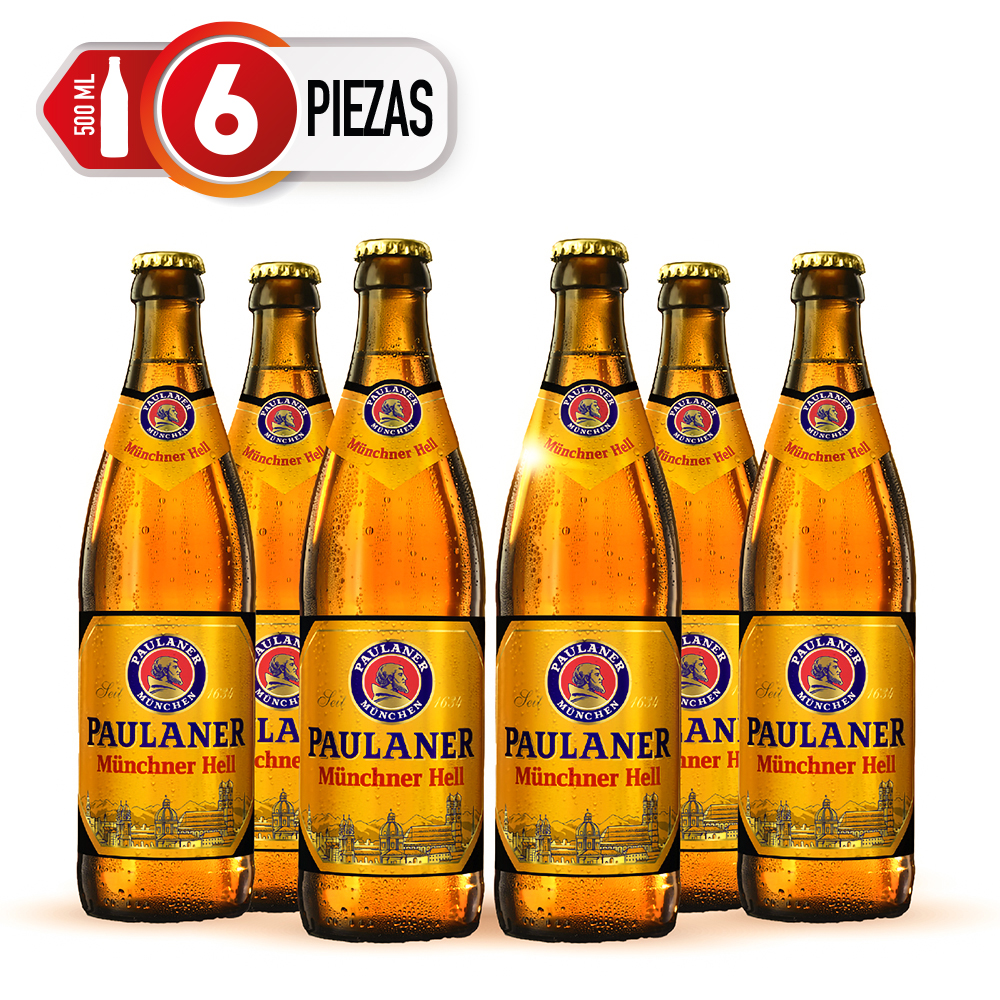 Six Pack Cerveza Paulaner Münchner Hell 500ml C/u