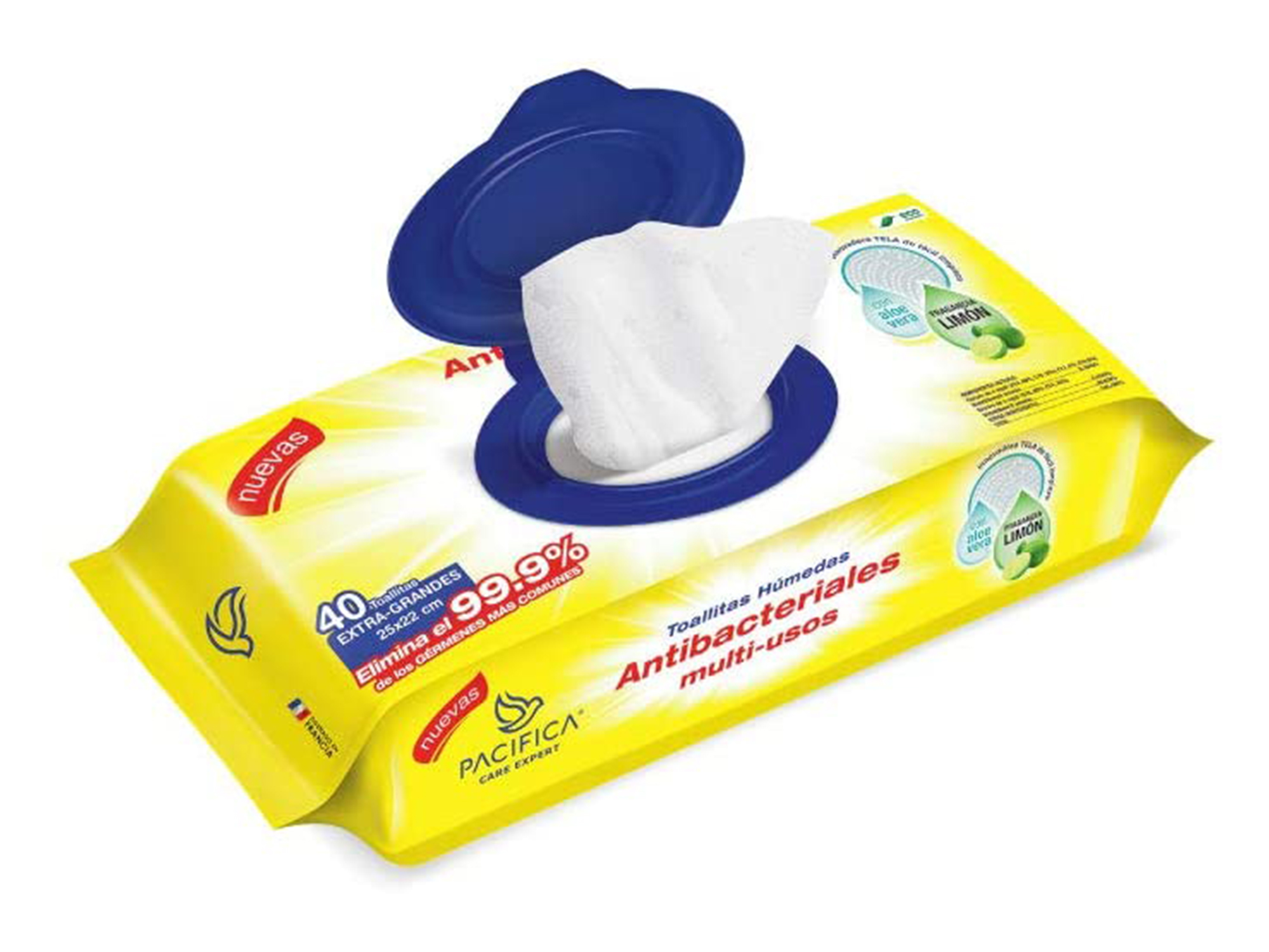 Toallitas Húmedas Pacifica Antibacteriales Multiusos 480 Toallitas