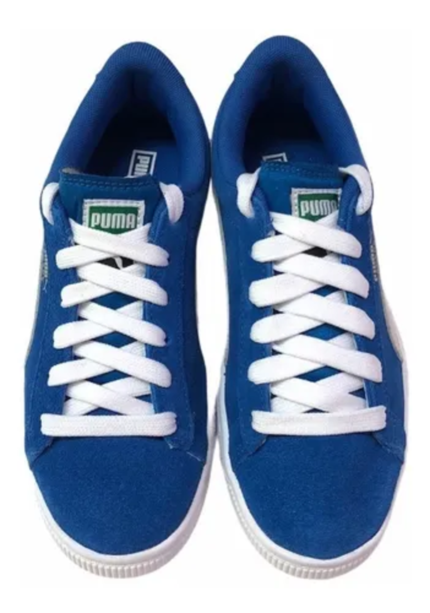 Tenis Puma Suede color azul de gamuza para niño