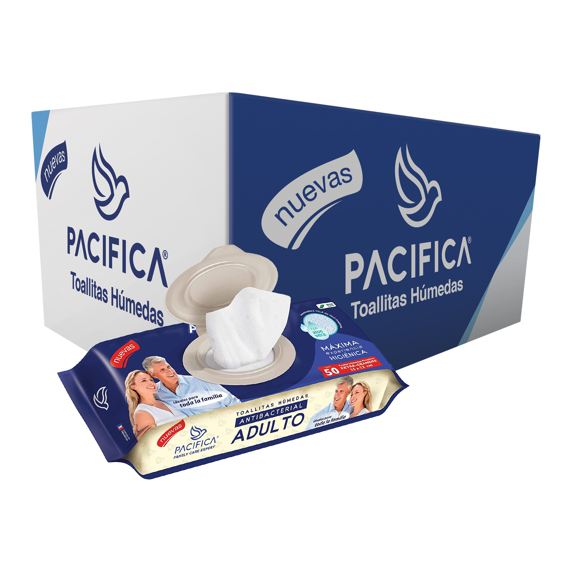Toallitas Húmedas Pacifica para Adulto 600 Toallitas