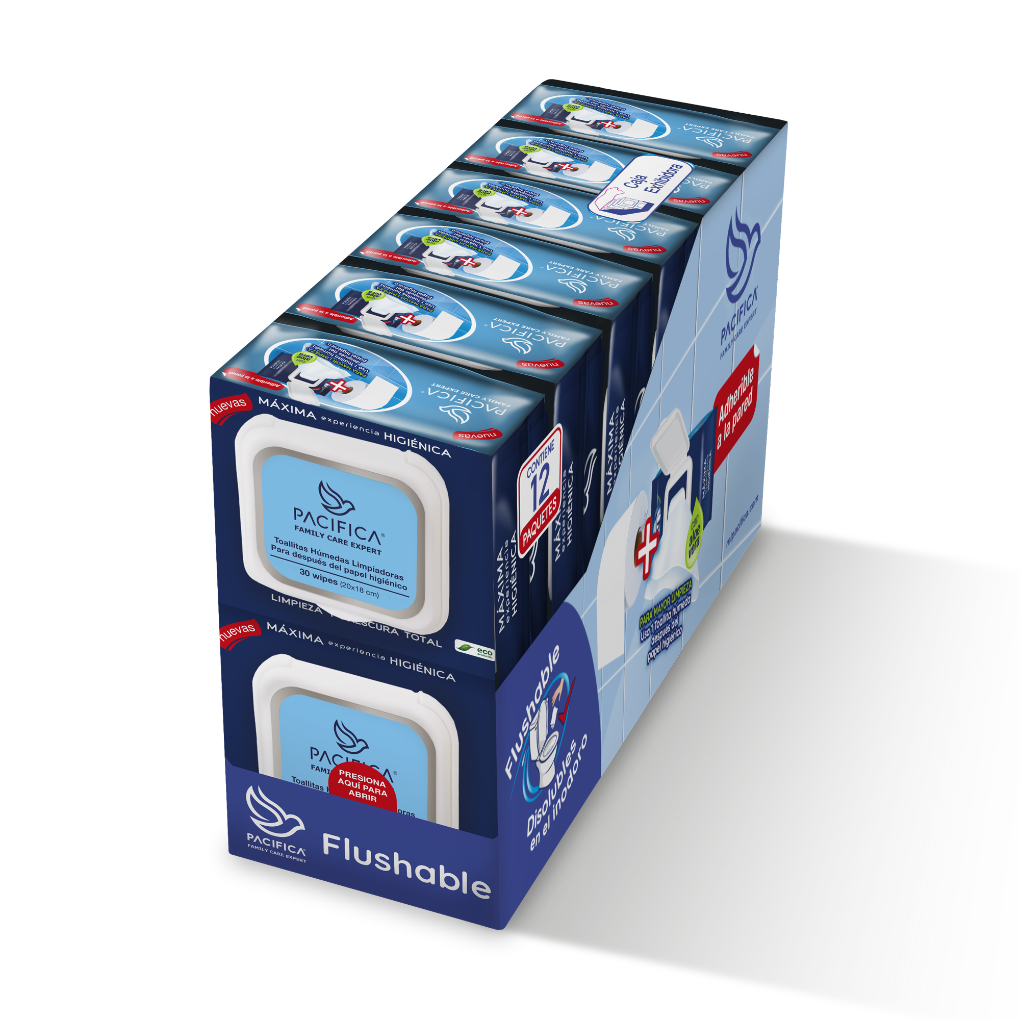 Toallitas Húmedas Pacifica Flushable 360 Toallitas