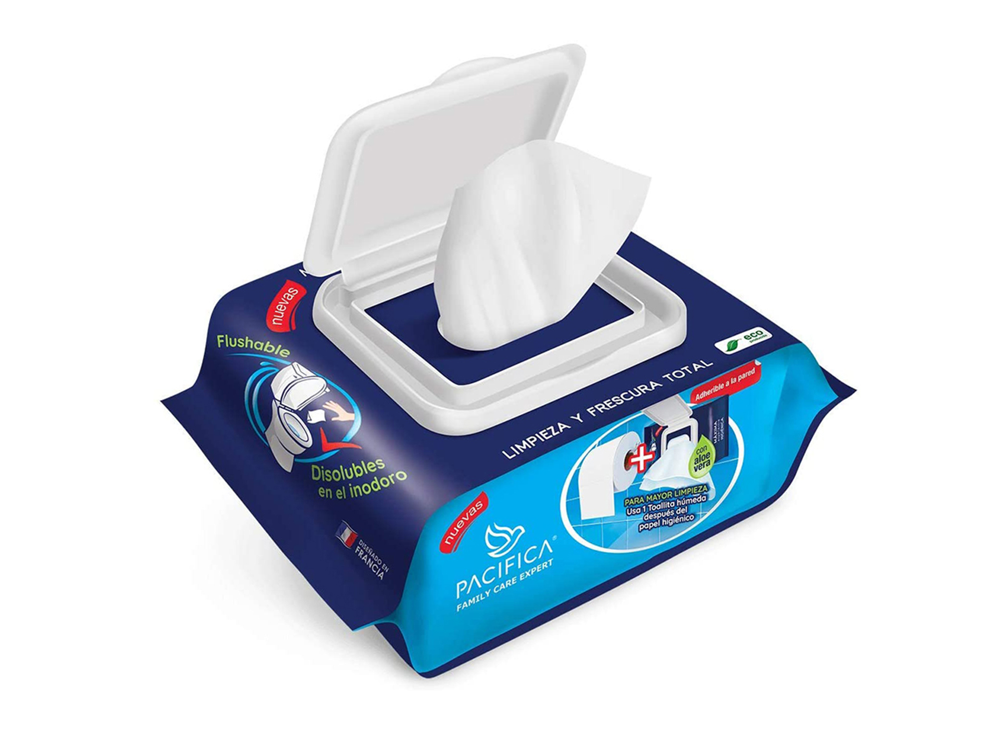 Toallitas Húmedas Pacifica Flushable 360 Toallitas