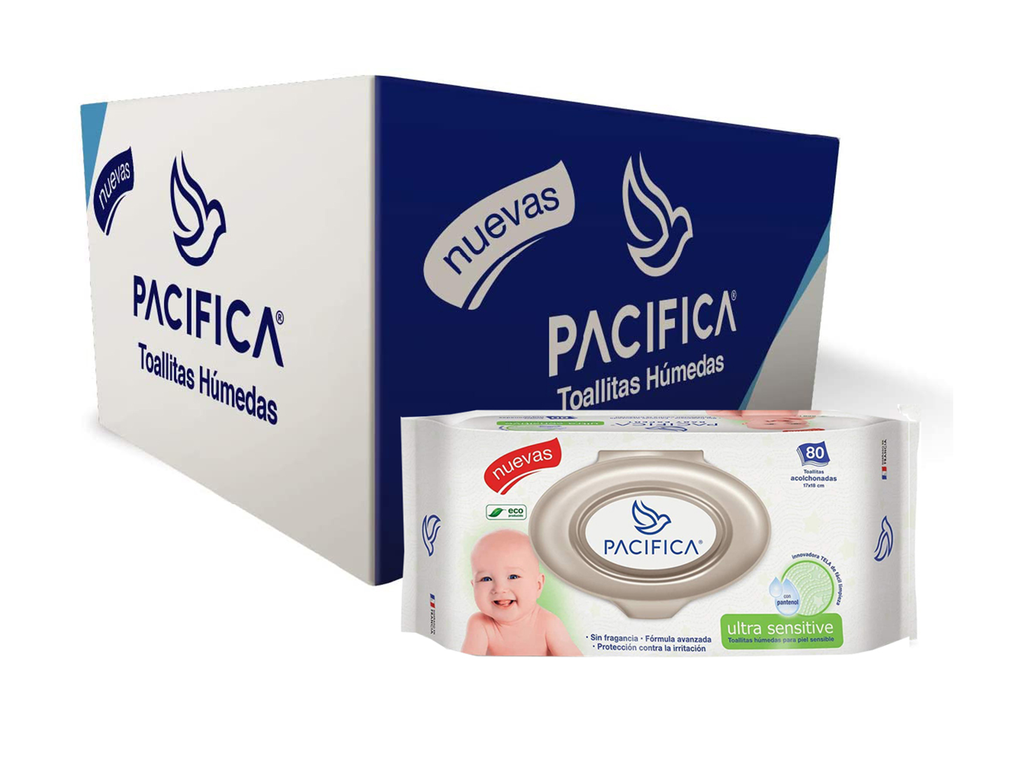Toallitas Húmedas Para Bebé Pacifica Ultra Sensitive 960 Toallitas