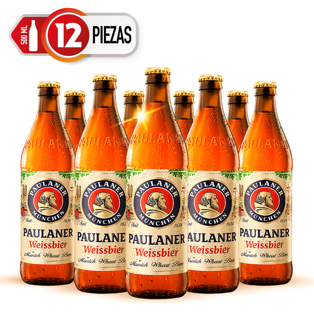 12 Pack Cerveza Paulaner Hefe-weissbier 500ml C/u