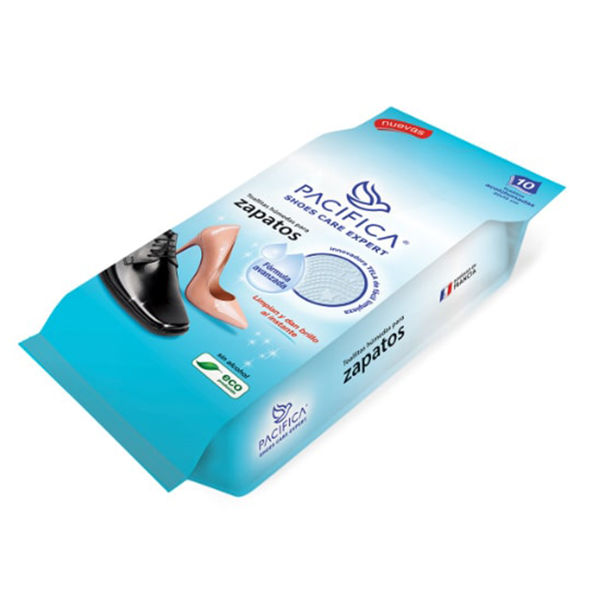 Toallitas Húmedas Pacifica Limpia Zapatos 120 Toallitas