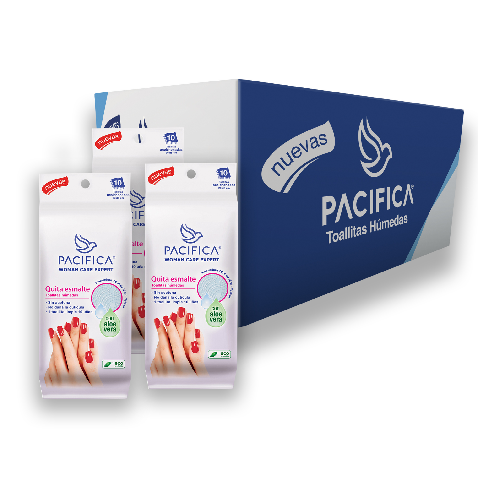 Toallitas Húmedas Pacifica Quita Esmalte 120 Toallitas